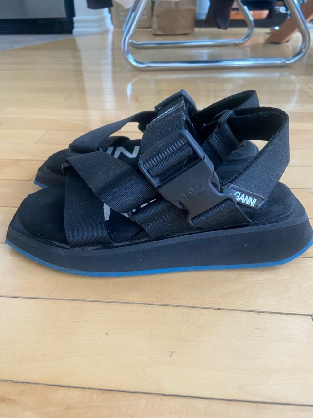 Ganni Black Performance Sandals - Picture 3 of 3